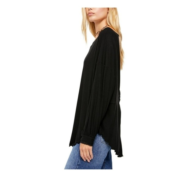 Free People Shimmy Shake Top in Black size Small NWT - Picture 2 of 9